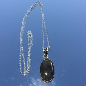 Stunning rainbow Labradorite necklace new gemstone